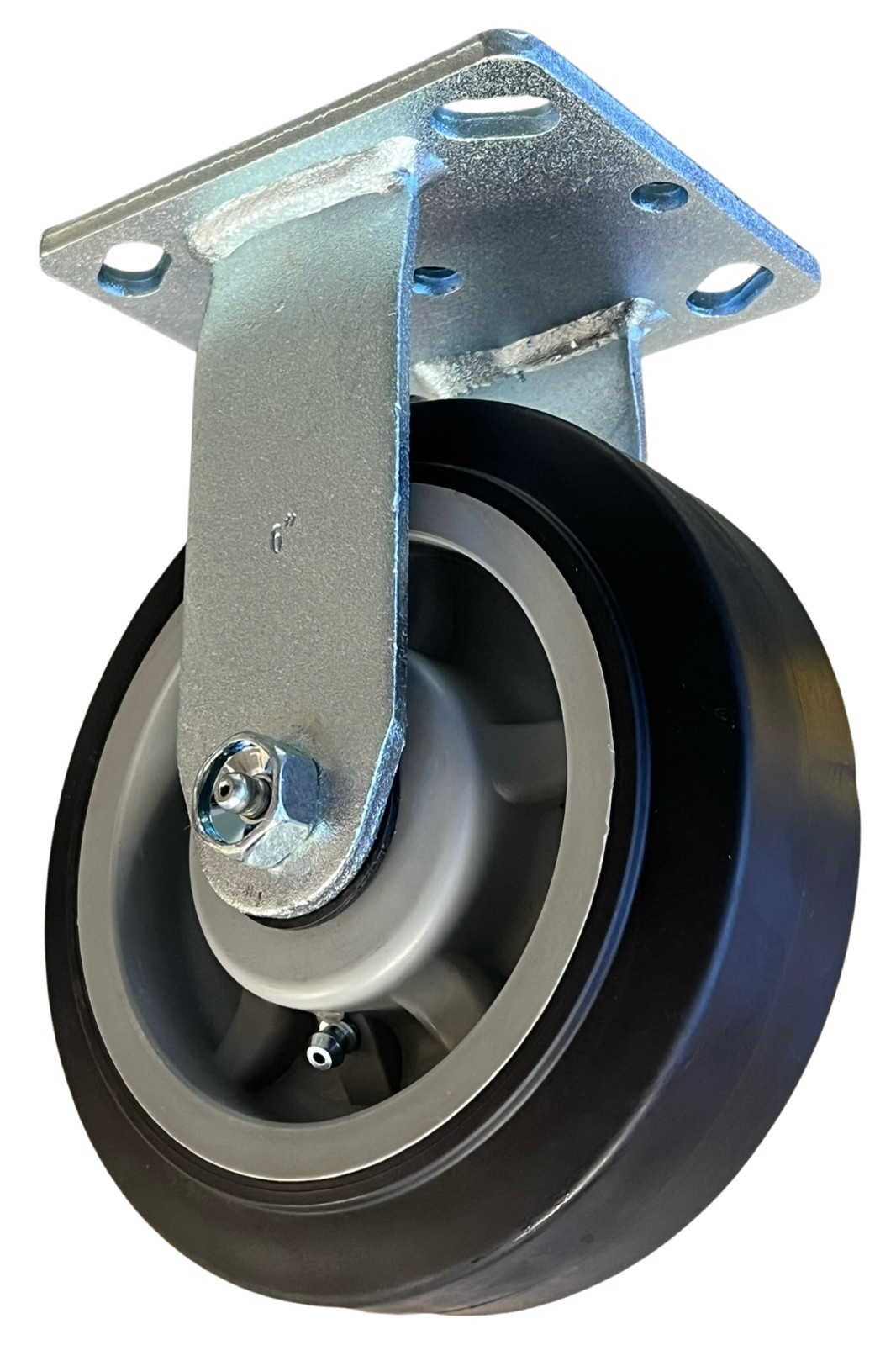 Black Non-Marking Rubber 6″ x 2″Swivel with Brake Caster