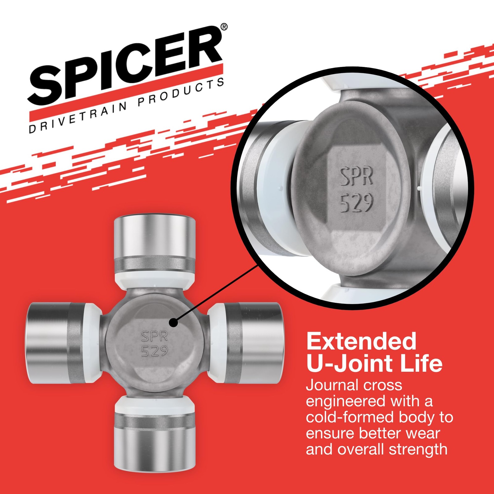 Spicer Life 1485 Wj Series Non Greaseable U Joint Kit With Snap Rings