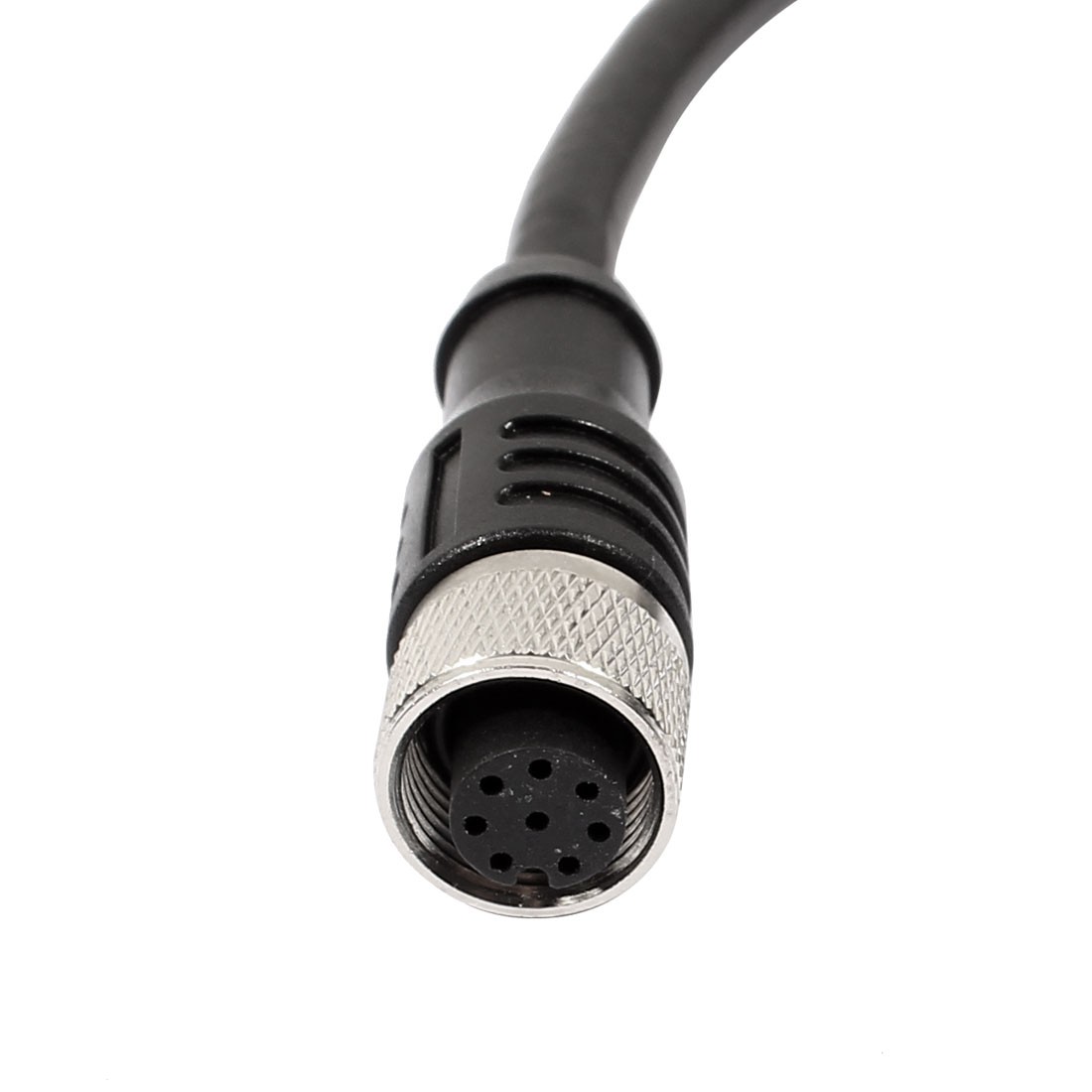 M12 Female Straight 8 Pin Connector Aviation Socket Shielded Electrical Cable 2M