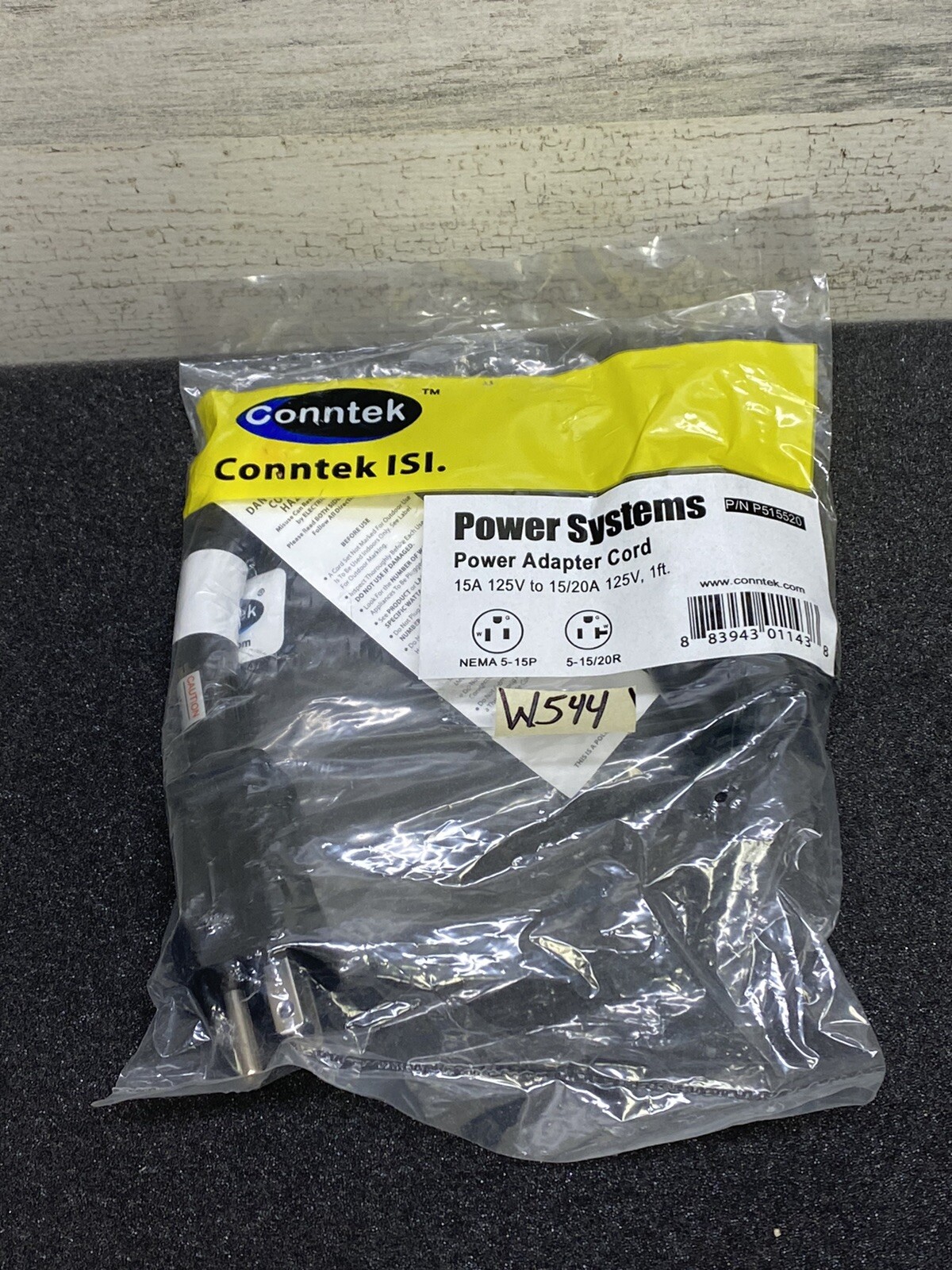 Conntek P515520 NEMA 5-15P to 5-15/20R Extra Heavy Duty Pigtail Adapter New