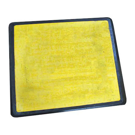 Zoro Select Csp-Tcped-Y Pedestrian Trench Cover Fiberglass Yellow, 44.3 In W X,