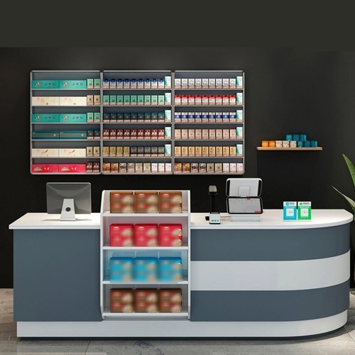 Cigarette Retail Showcase Rack Aluminium Cigarette Display Cabinet for 360 Packs