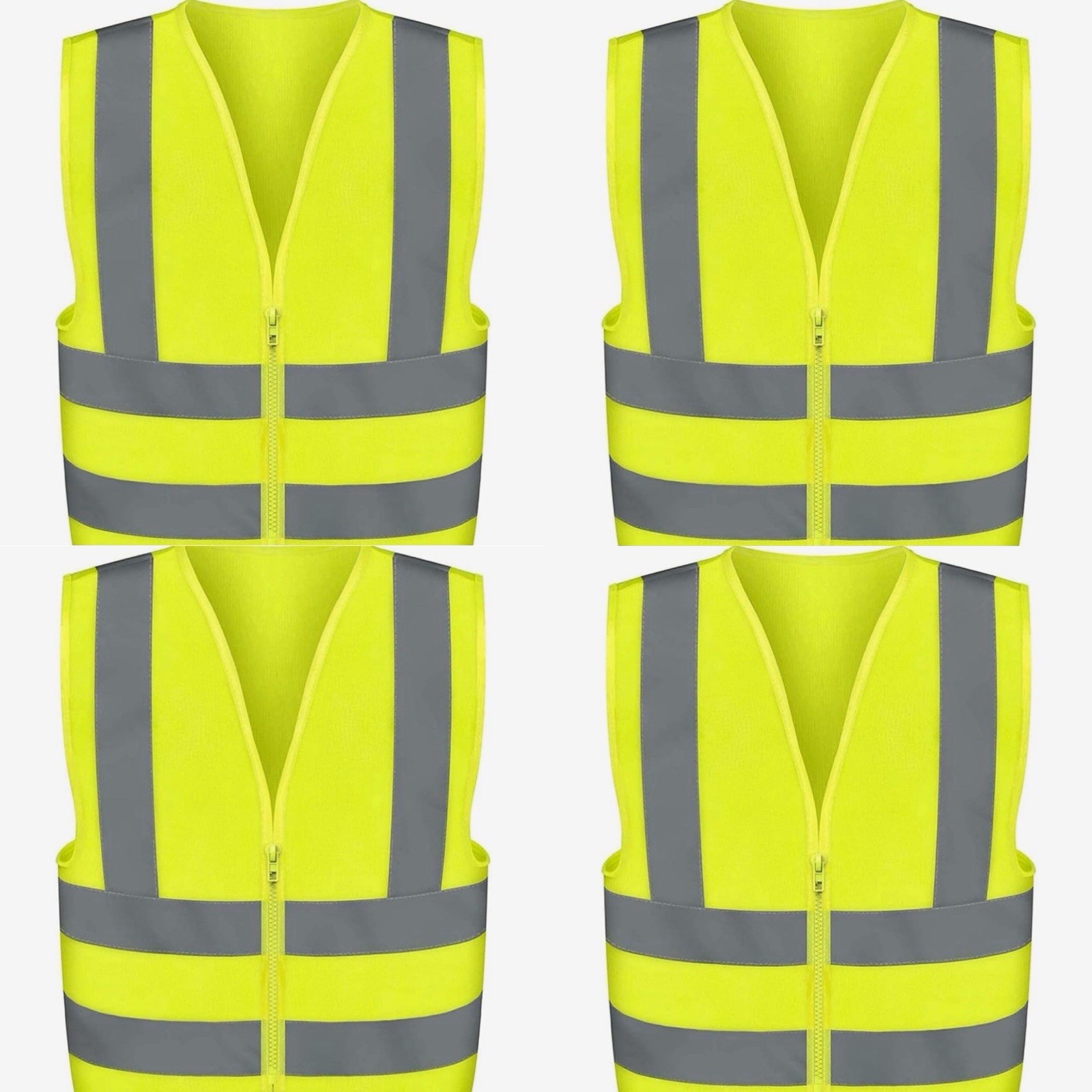 4-pack Neiko High Visibility Safety Vest, ANSI Class 2, No Pocket, XXXL , 53949A