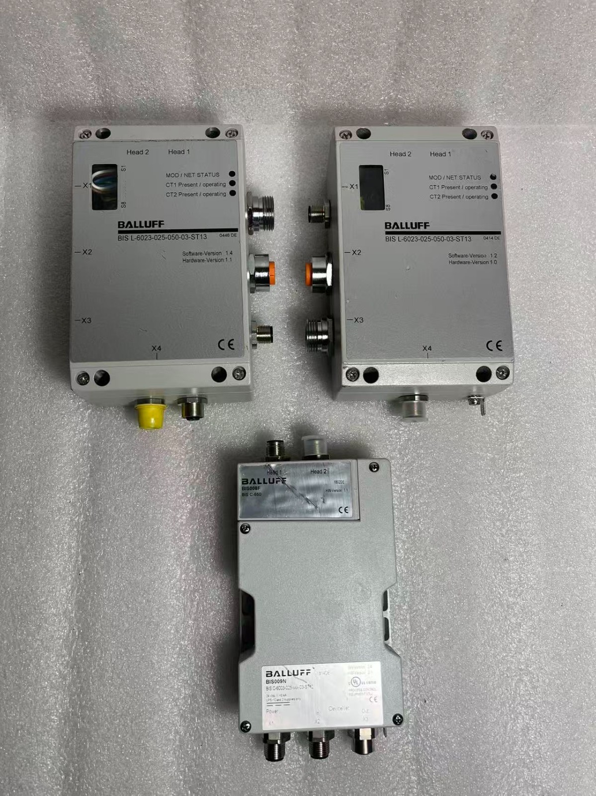 LOT OF 3, BALLUFF BIS L-6023-025-050-03-ST13 ,BIS008F ,BIS009N BIS C-6003-025