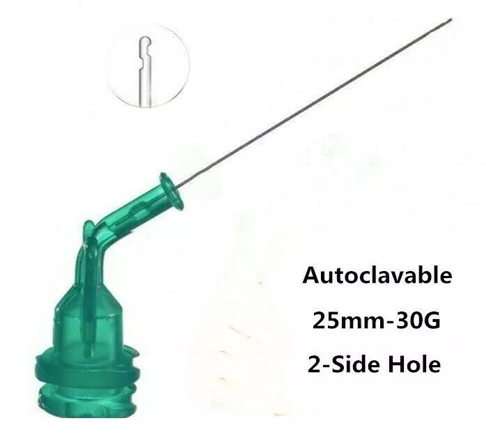 Dental Endo Irrigation Tip 21/26mm Elbow Double Side For Root Canal Clean Syring