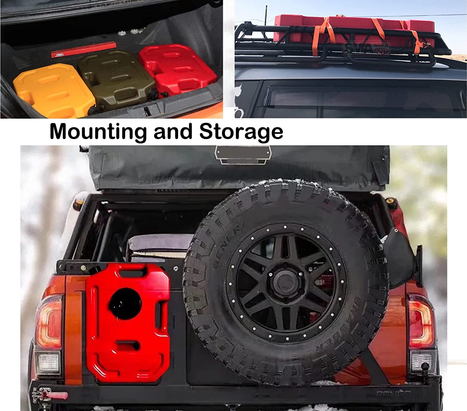 10L Gallon Utility Jugs Water Container Storage Fuel Gasoline Can w/Mount Lock