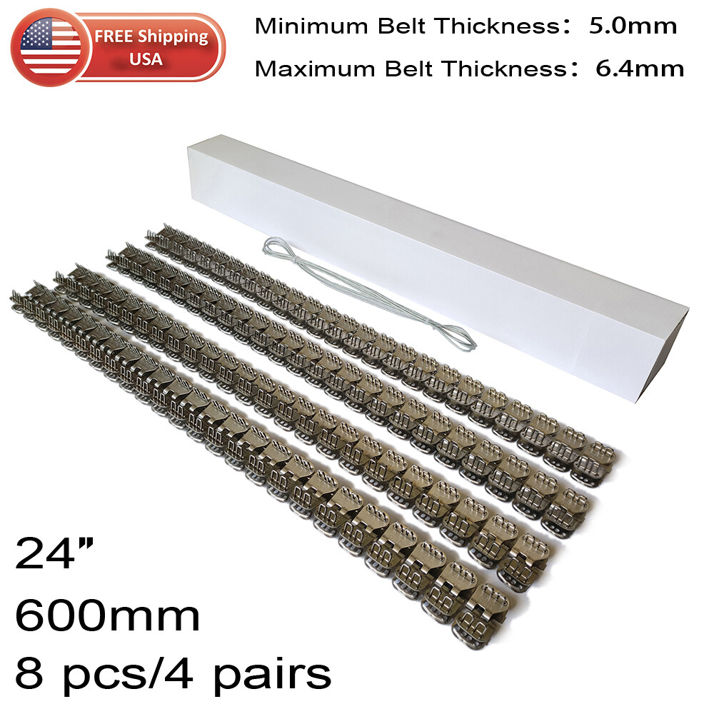 4 pairs 24″ Staple Lacing with Hinge Pins (Box of 4 Sets) Belt Fasteners