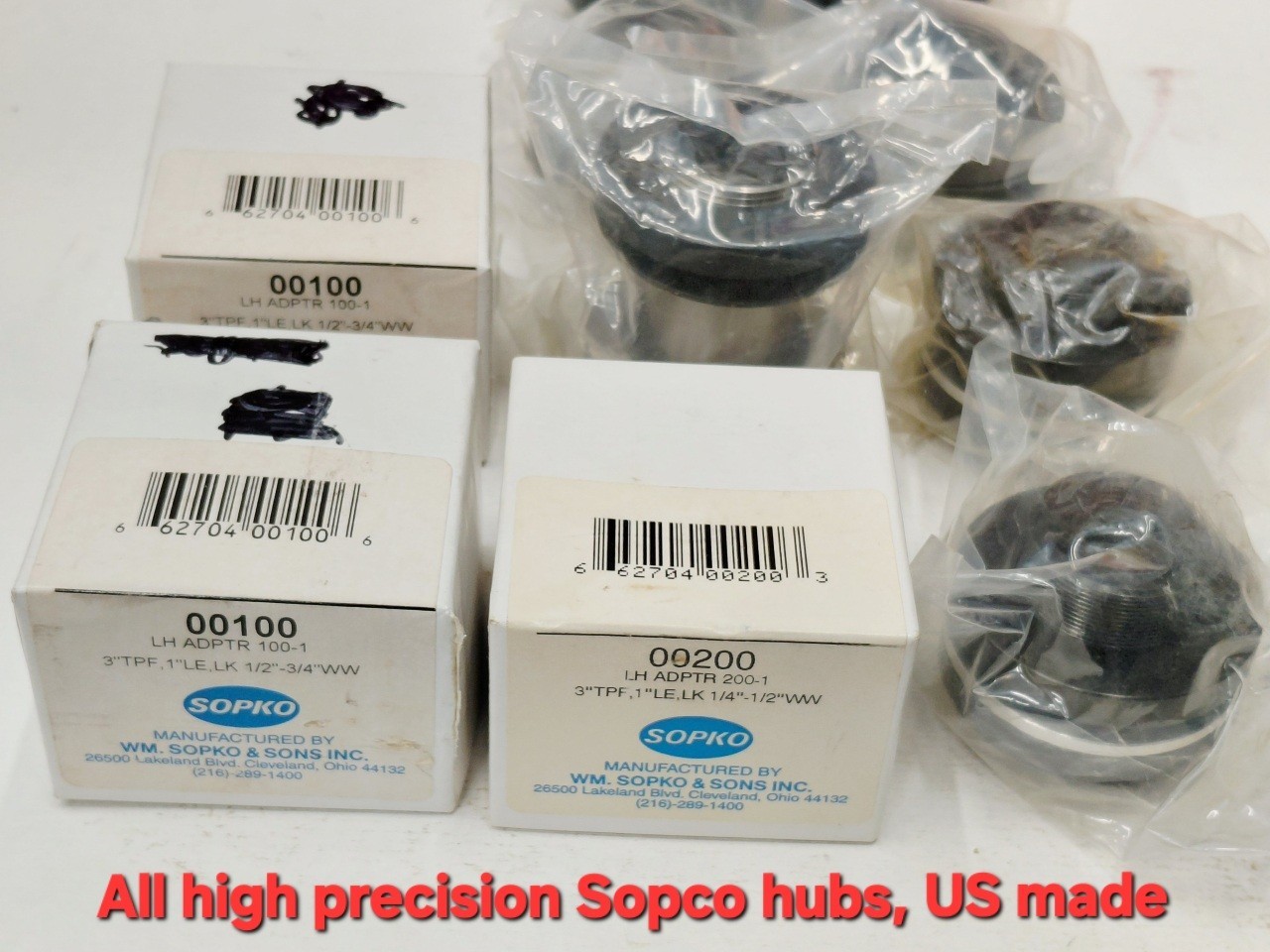 10 Sopco Grinding Wheel Hubs For Harig 612 & Harig 618 Surface Grinders