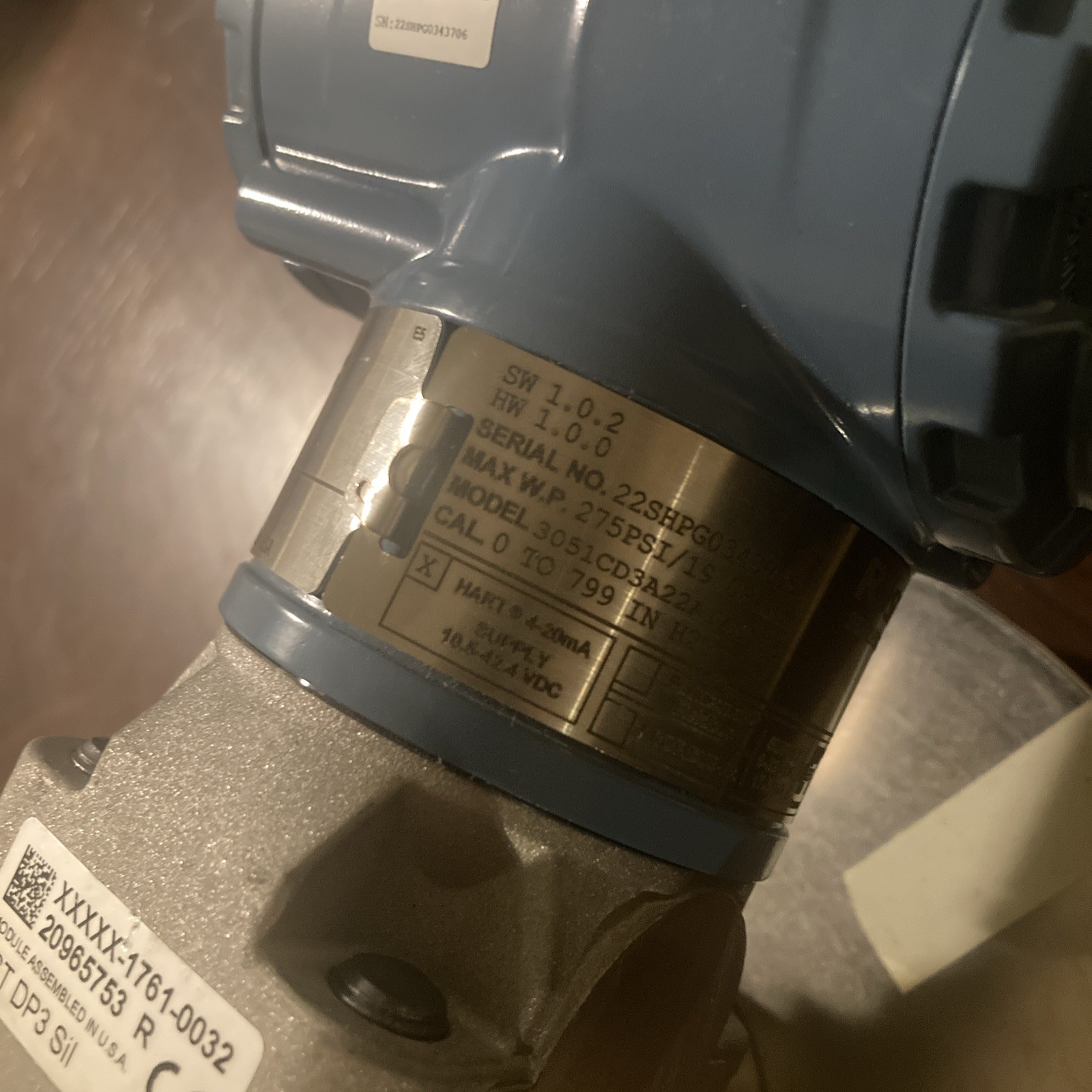 Rosemount 3051L3AA4AD21AAM5 Pressure Transmitter 10.5-42.4v-dc 0-1000in-h2o