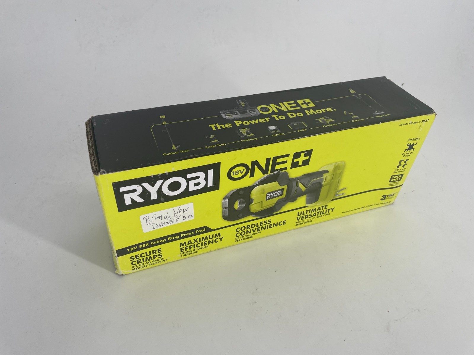RYOBI P661 18-Volt PEX Crimp Ring Press Tool (Tool Only)