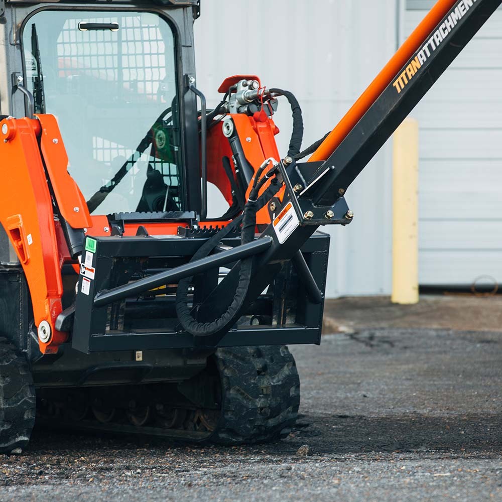 Titan Attachments 26ft Telescoping Hydraulic Truss Boom Jib Crane, Skid Steer