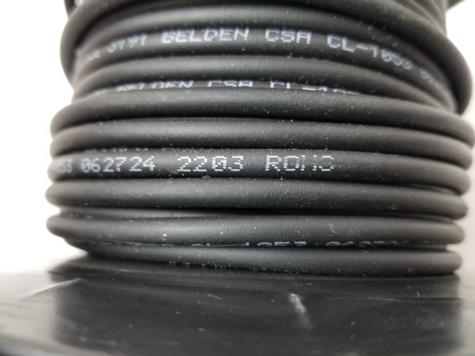 100ft Belden 34412 010(BLK) Hook-Up Wire 12AWG CSPE Insulation 600V Black NEW
