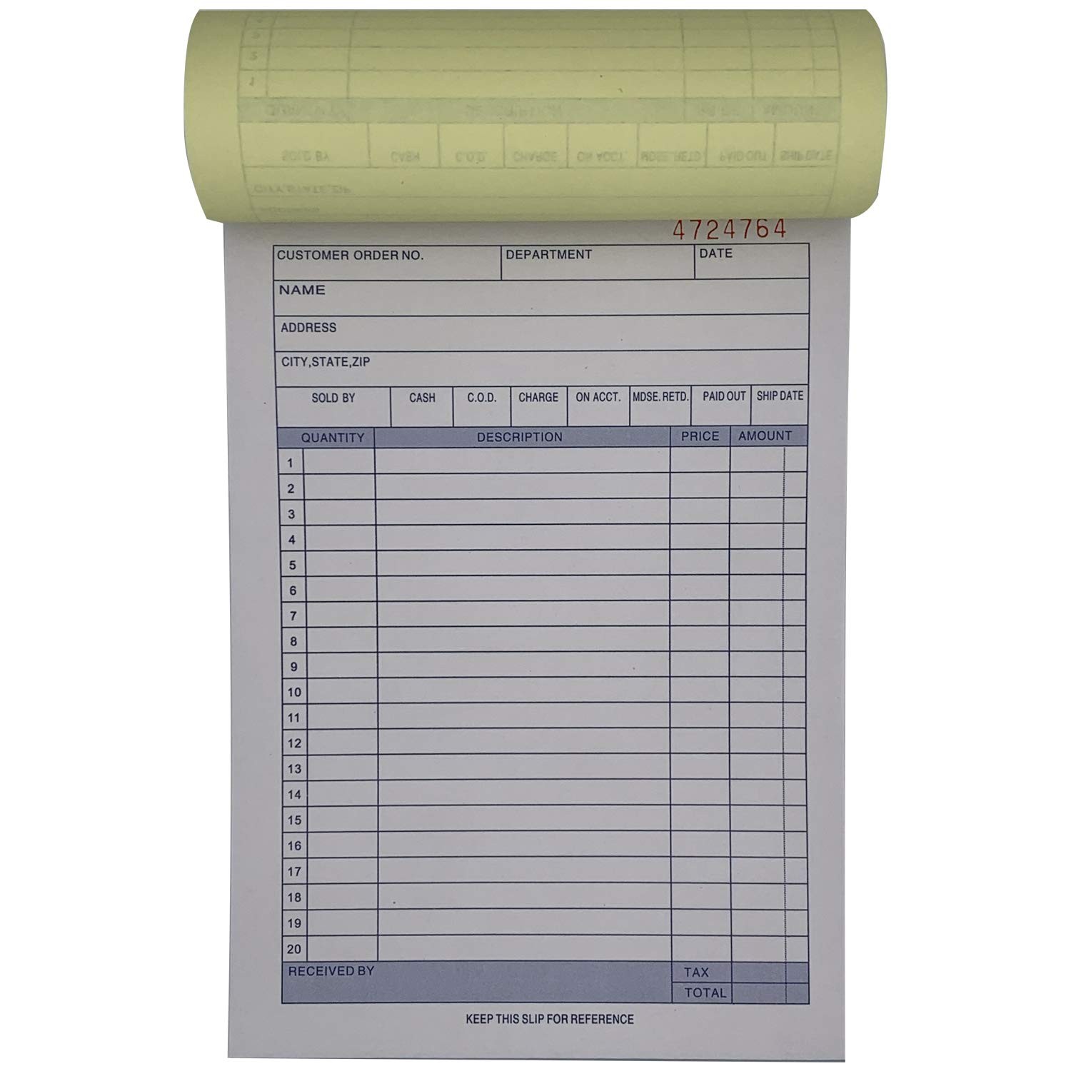 Online Best Service 5 Pack Large Sales Order Book Receipt Invoice Vertical