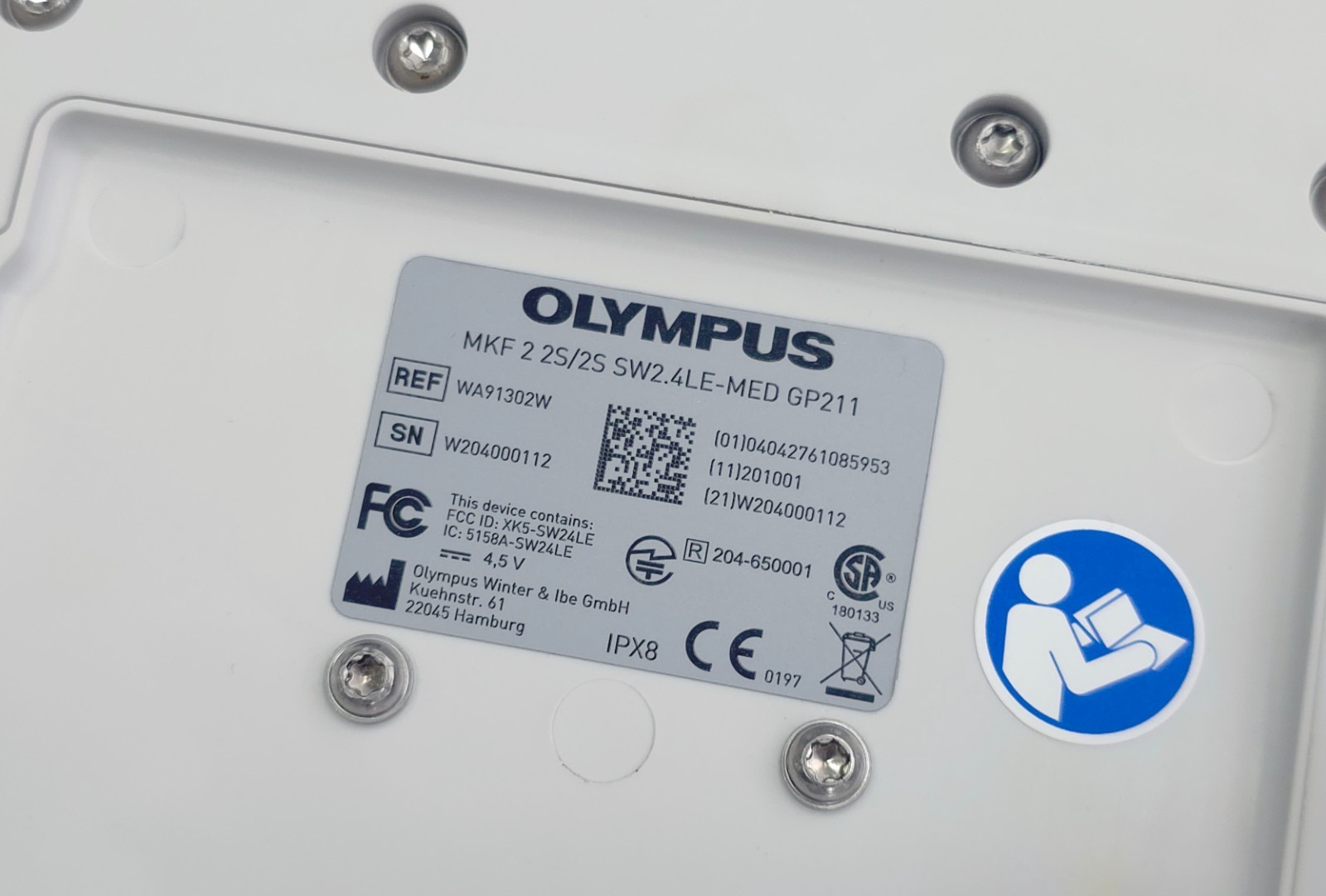 Olympus WA91302W wireless footswitch for ESG-410 footswitch double pedal