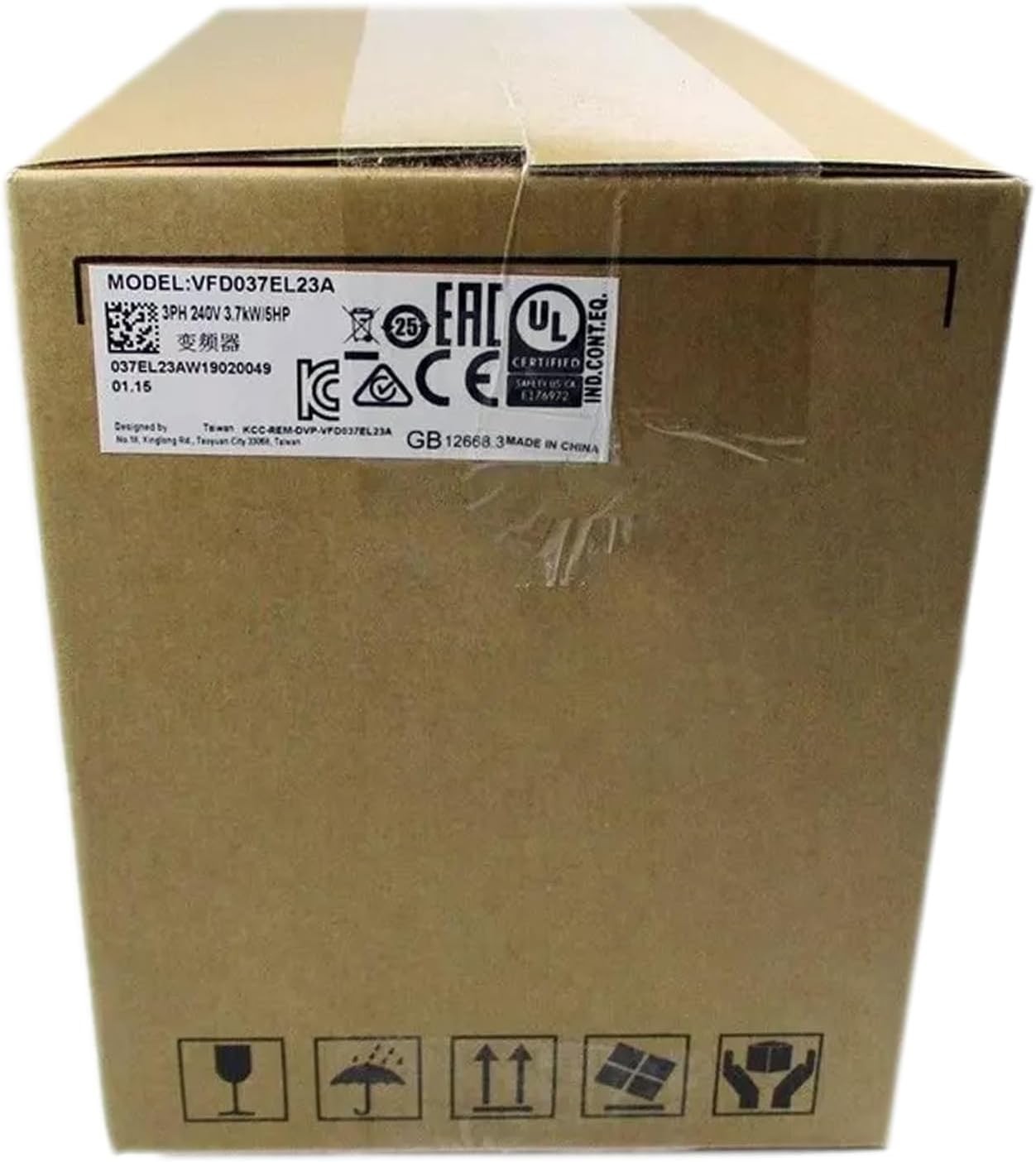 New In Box DELTA VFD037EL23A Inverter 3.7KW 5HP 3PHASE 220V 600Hz