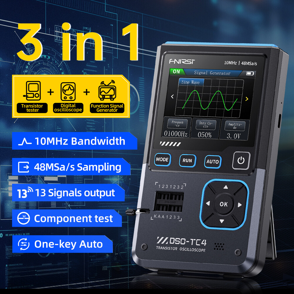 DSO-TC4 Handheld Transistor Tester Digital Oscilloscope Signal Generator 48MSa/s