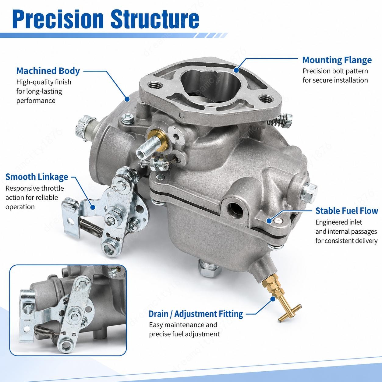 Fit Massey Ferguson Tractors 65 3165 165 194996m93 517099m93 64t Carburetor New
