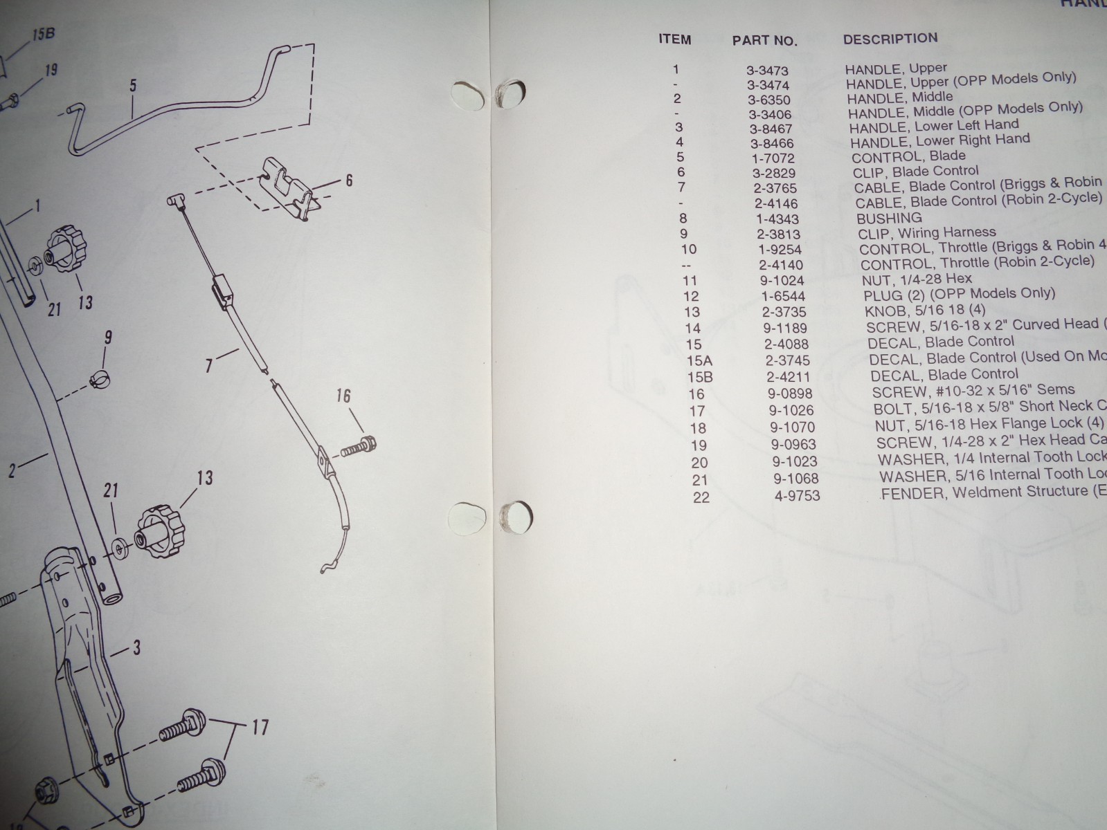 Snapper 20″ Series 0 Light Weight Walk Behind Lawn Mower Parts Catalog Manual