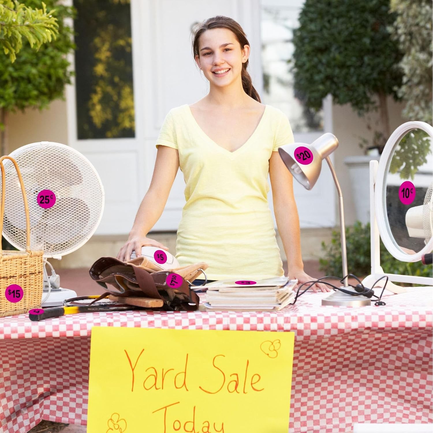 Yard Sale Price Stickers Garage Sale Pre Priced Price Tag Labels 1920 PCS