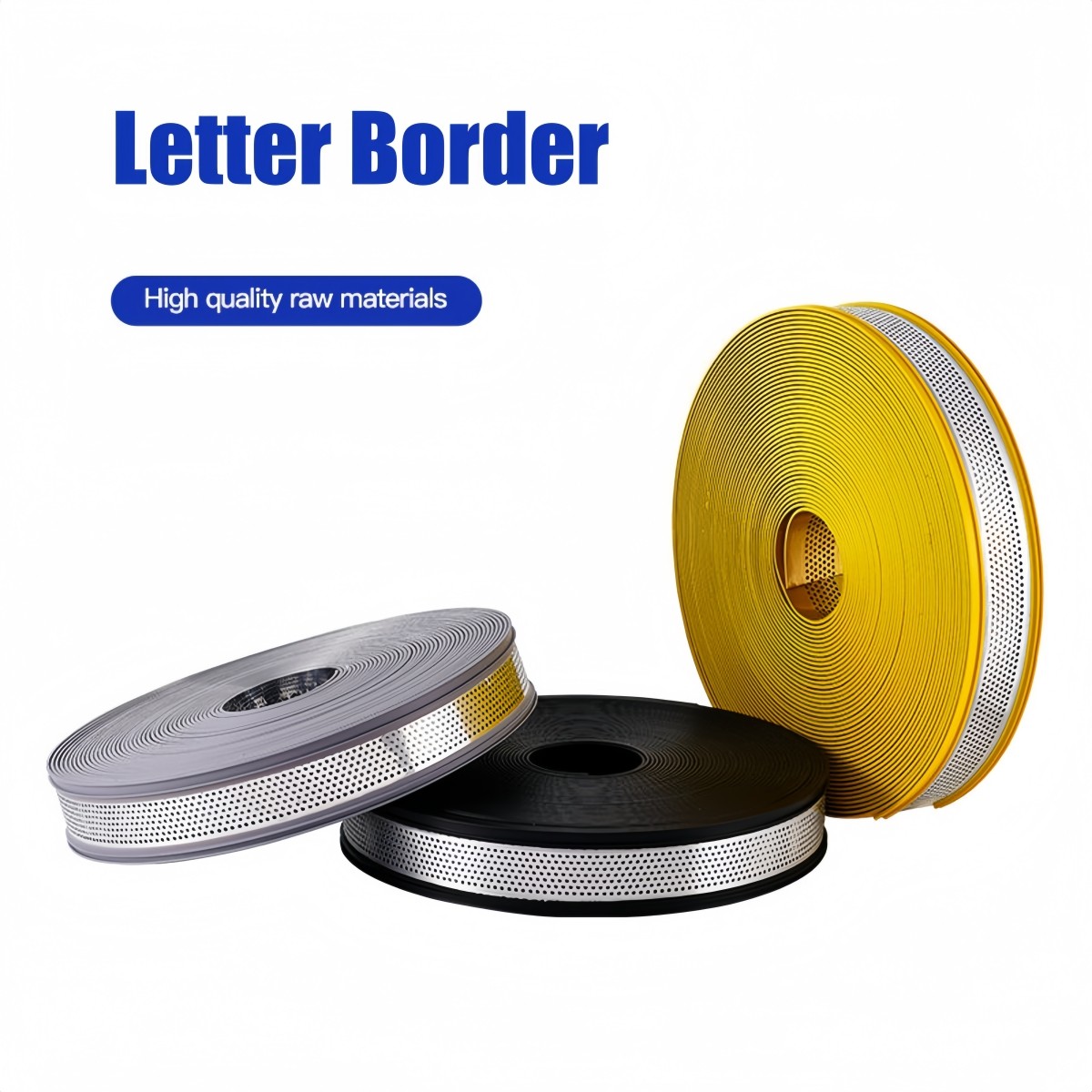Double-Hemmed Aluminum-Plastic Letter Edge Trim for 3D Sign Letters 108″ / Roll