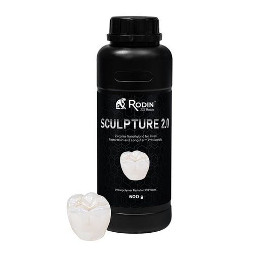 Pac-Dent 23897 Rodin Sculpture 2.0 Ceramic Nanohybrid 3D Resins A4 600gm