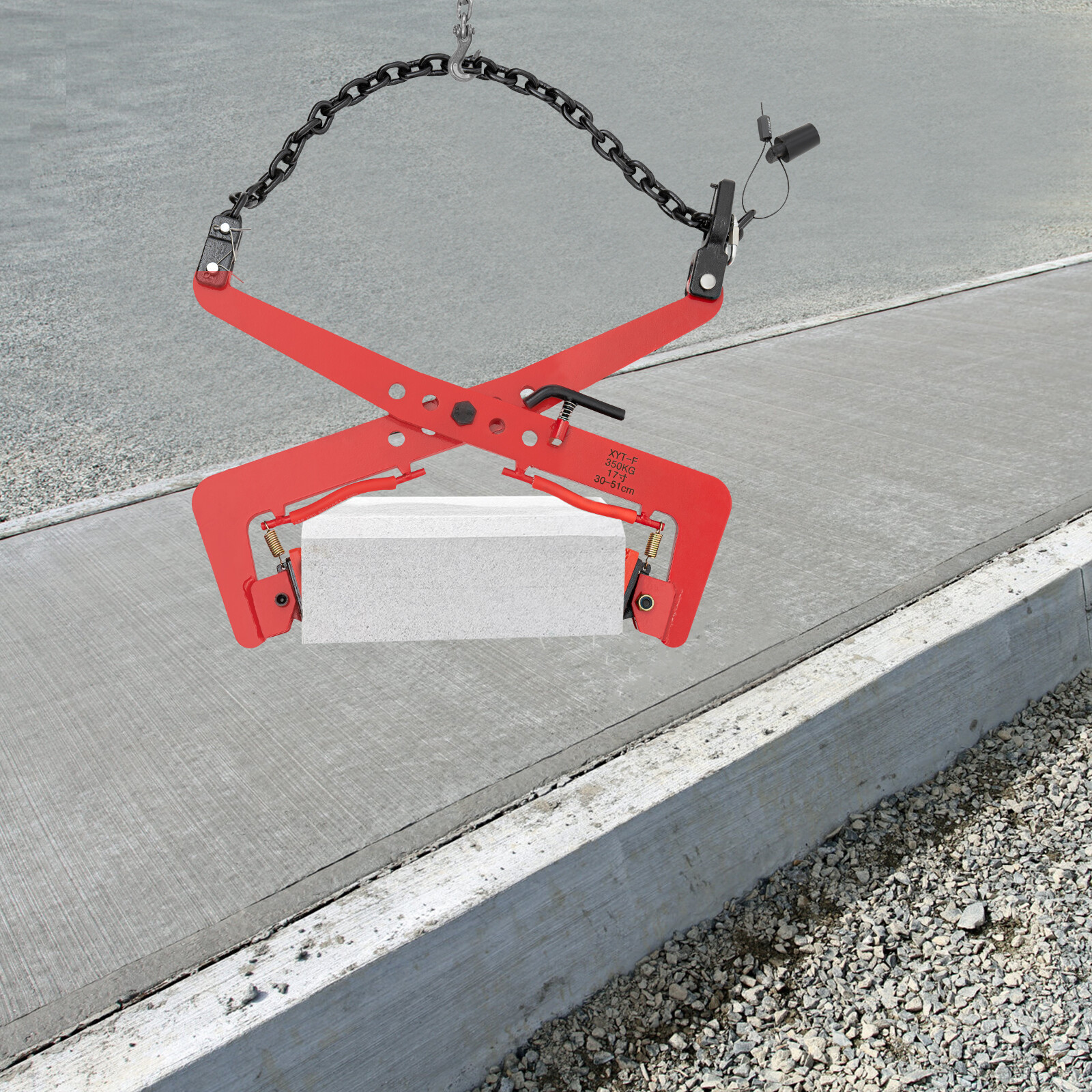 XYT-F 350kg Vertical Plate Lifting Clamp Steel Heavy-Duty 30–51 cm