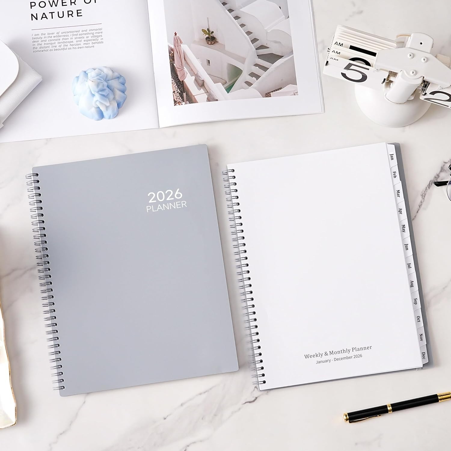 2026 Planner – January 2026 – December 2026, 9″ x 11″ Weekly Monthly Planner …