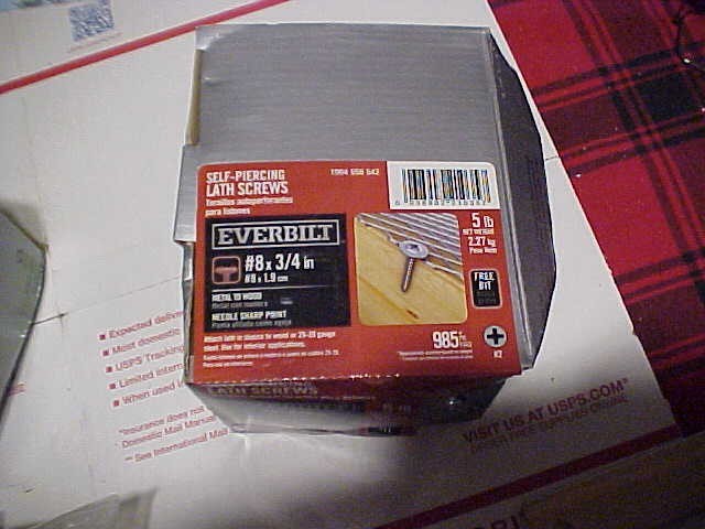 New 5 LB 985ct Everbilt #8 X 3/4” In Self-Piercing Lath Screws Metal To Wood
