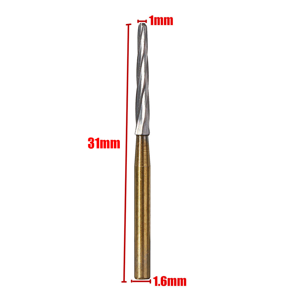 Dental High Speed Tungsten Steel Carbide Crown Metal Cutting Burs 21/25/28/31mm