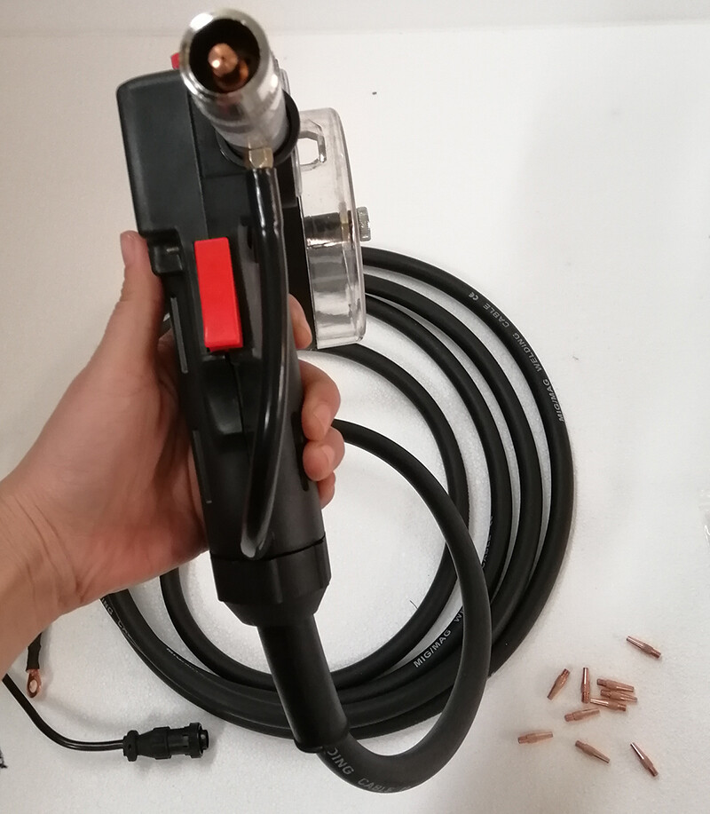 Intbuying New Aluminum Spool Gun Fit Miller 210 Spoolmate 3035 (5M cable ,DC24V)