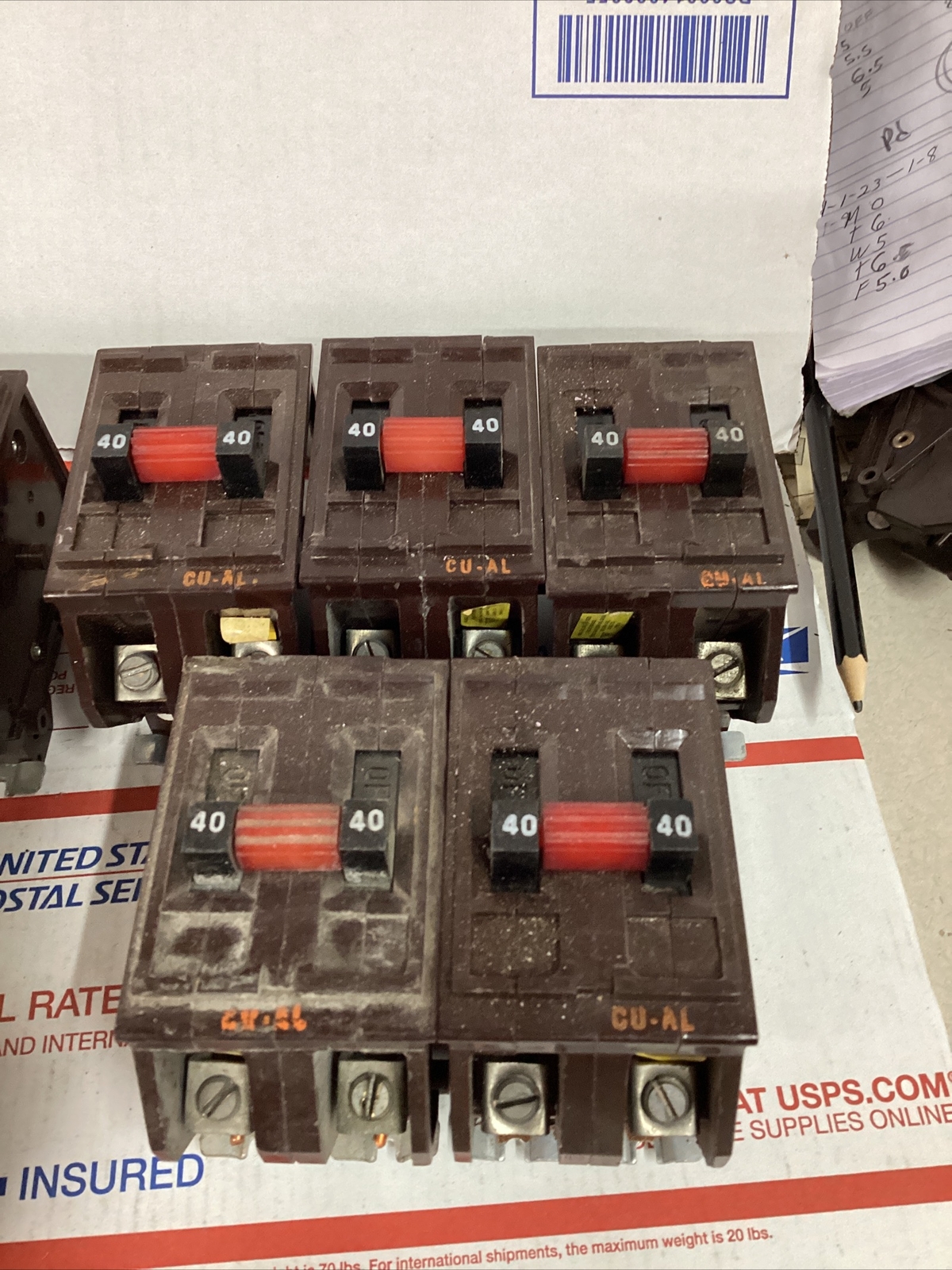 WADSWORTH 2P TYPE A 20A 30A 40A 50A 2 POLE CIRCUIT BREAKER METAL FEET ED4U 2110