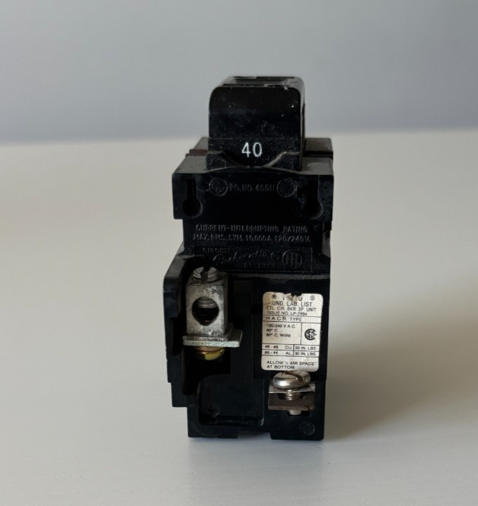 circuit breaker I.T.E push Matic 2 pole 40amps