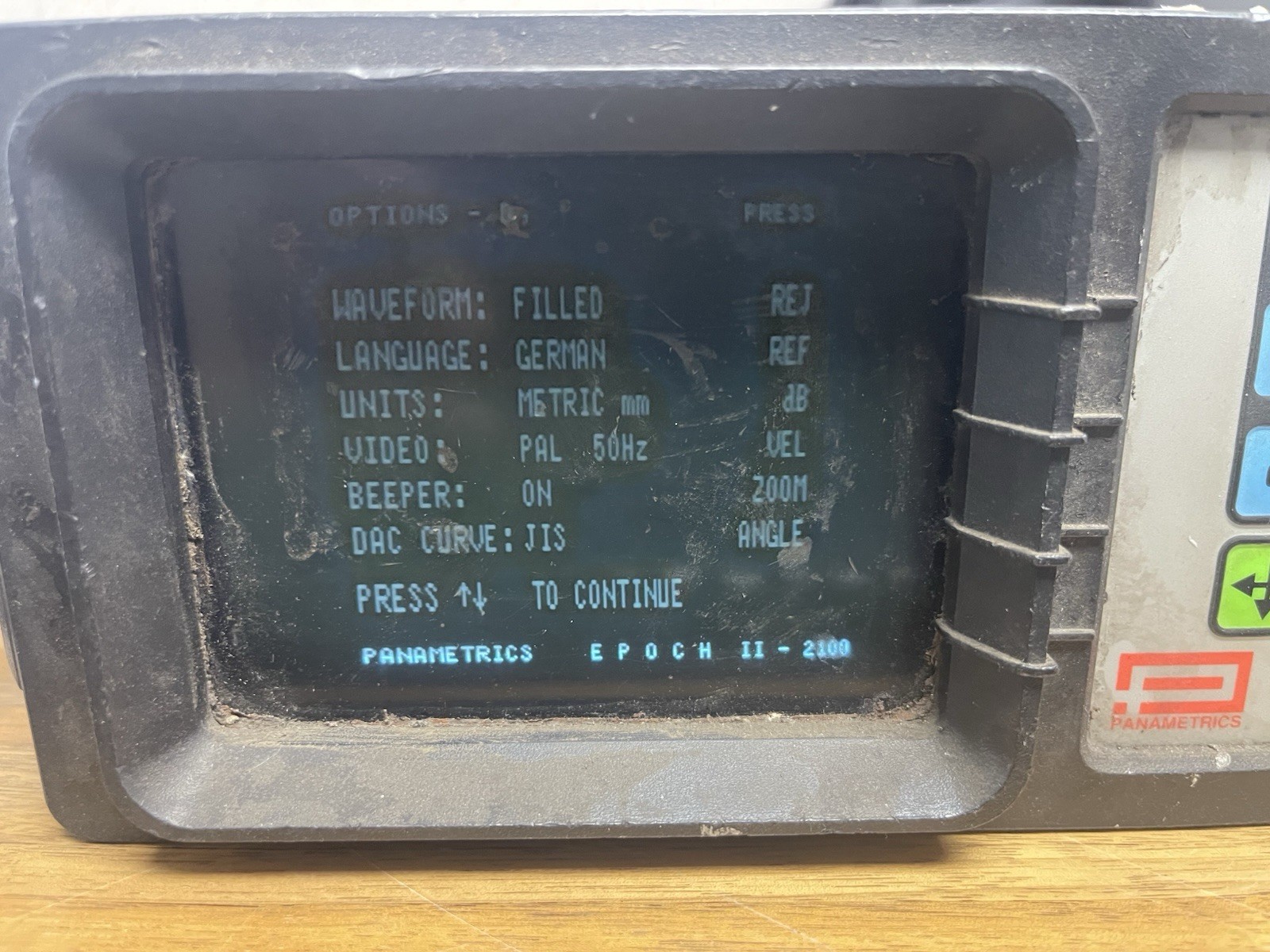 Panametrics Epoch II Model 2100 Ultrasonic Flaw Detector – parts/repair NDT NDE