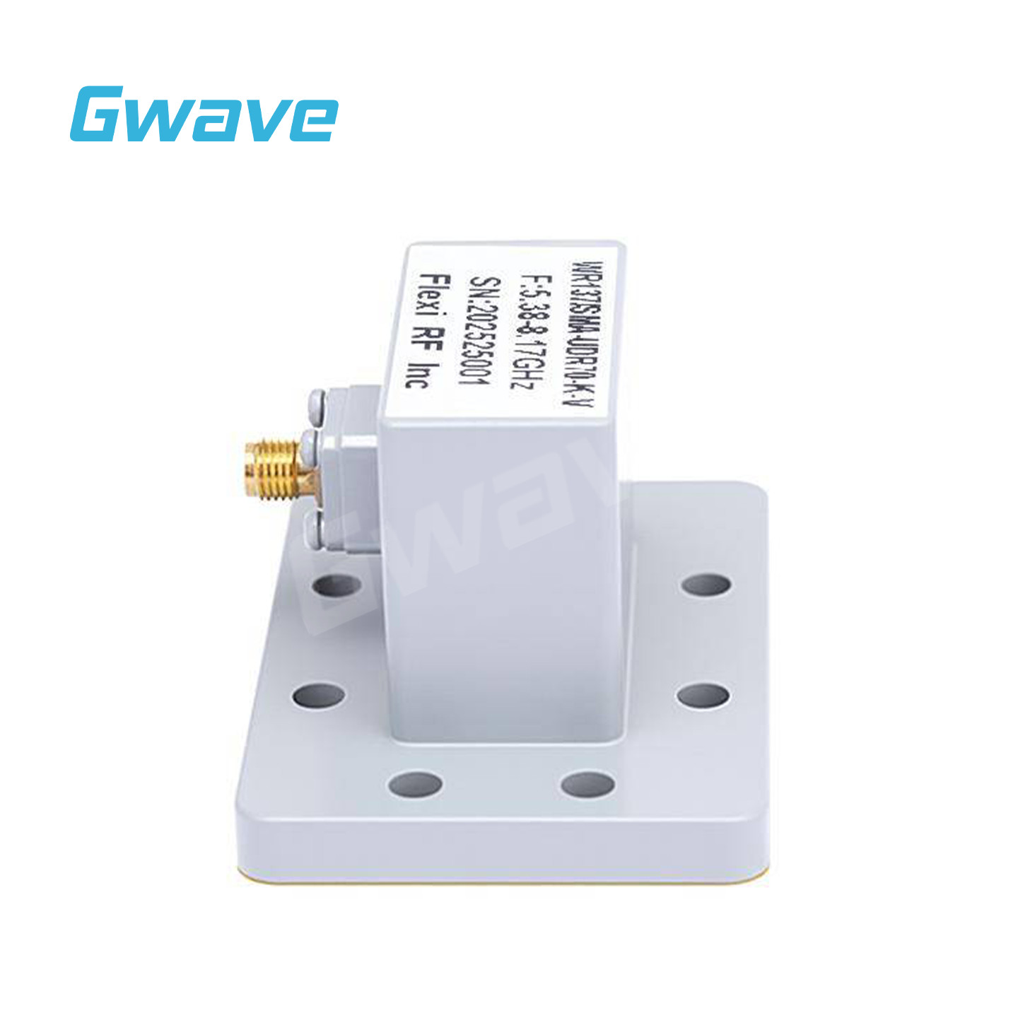 WR-137 to SMA Female Waveguide to Coax Adapters with UDR70 Flange, 5.38 – 8.17G