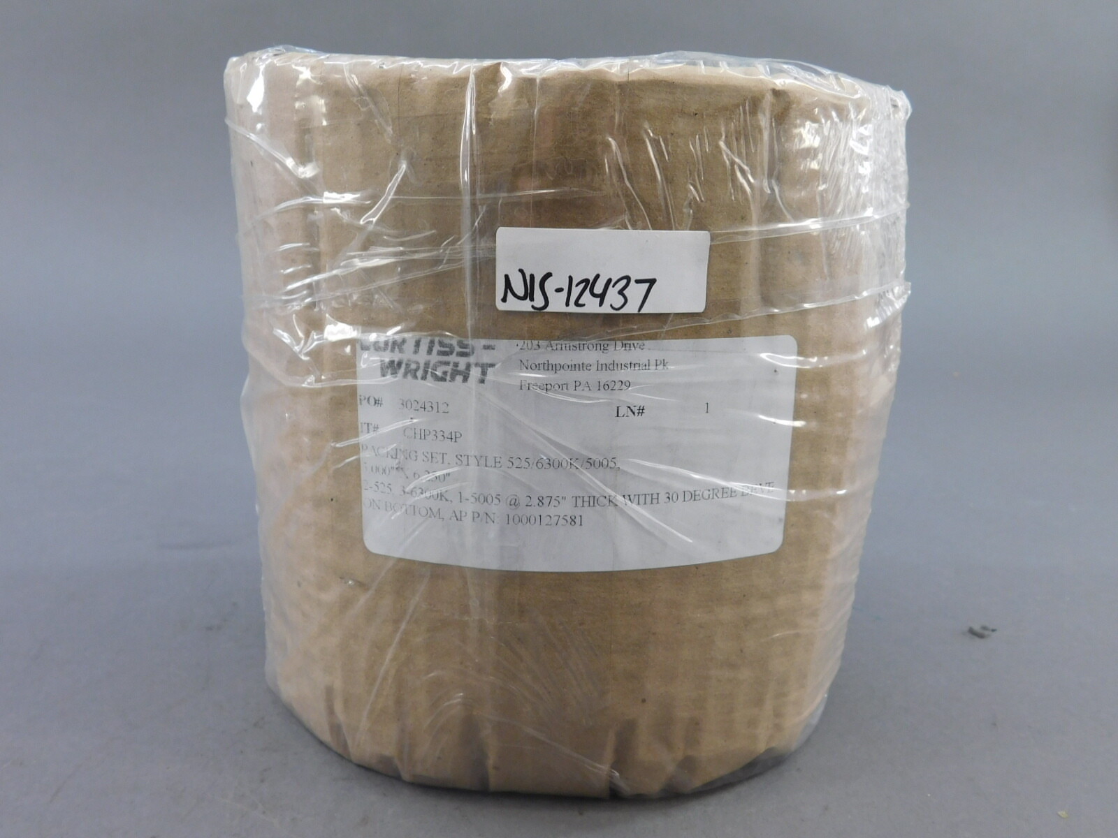 Curtiss-Wright CHP334P Packing Set, Style 525/6300K/5005, 5.000″ X 6.250″ – N…