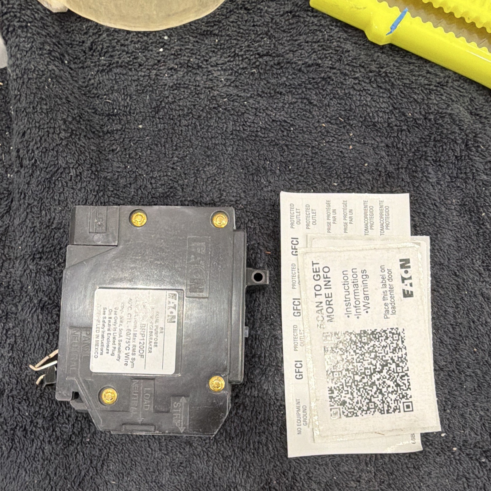 Eaton BRP120DF 20A 1-Pole 120VAC Dual Function AFCI/GFCI Breaker