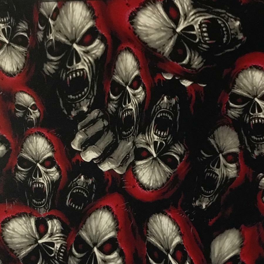 hydrographic film / activator Red Riding Hood Skulls hydro dip dipping wizard