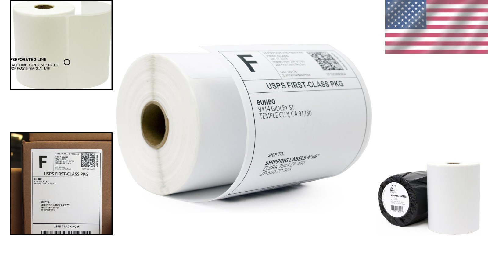 Strong Adhesive 4″ x 6″ Thermal Labels – 250 Labels Per Roll for Easy Shipping