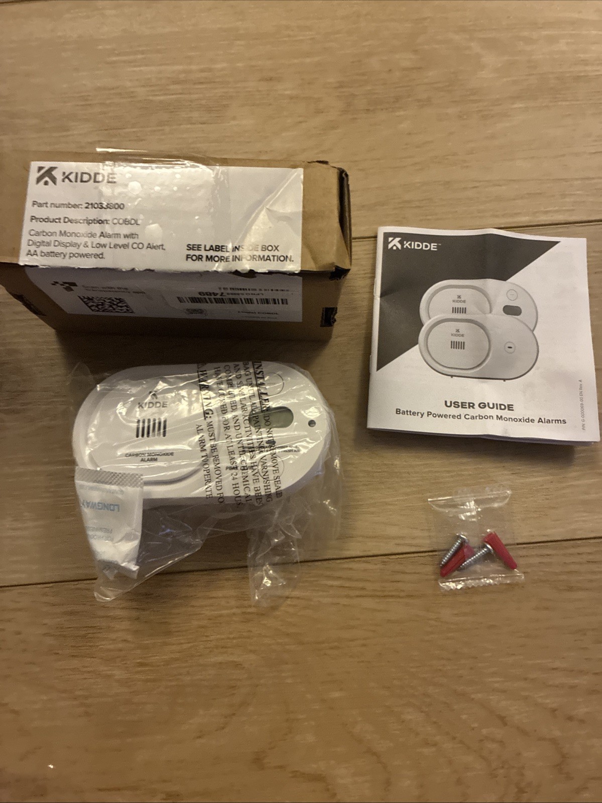 Kidde COBDL Portable Carbon Monoxide Detector CO Alarm 10 Year Backlit Display