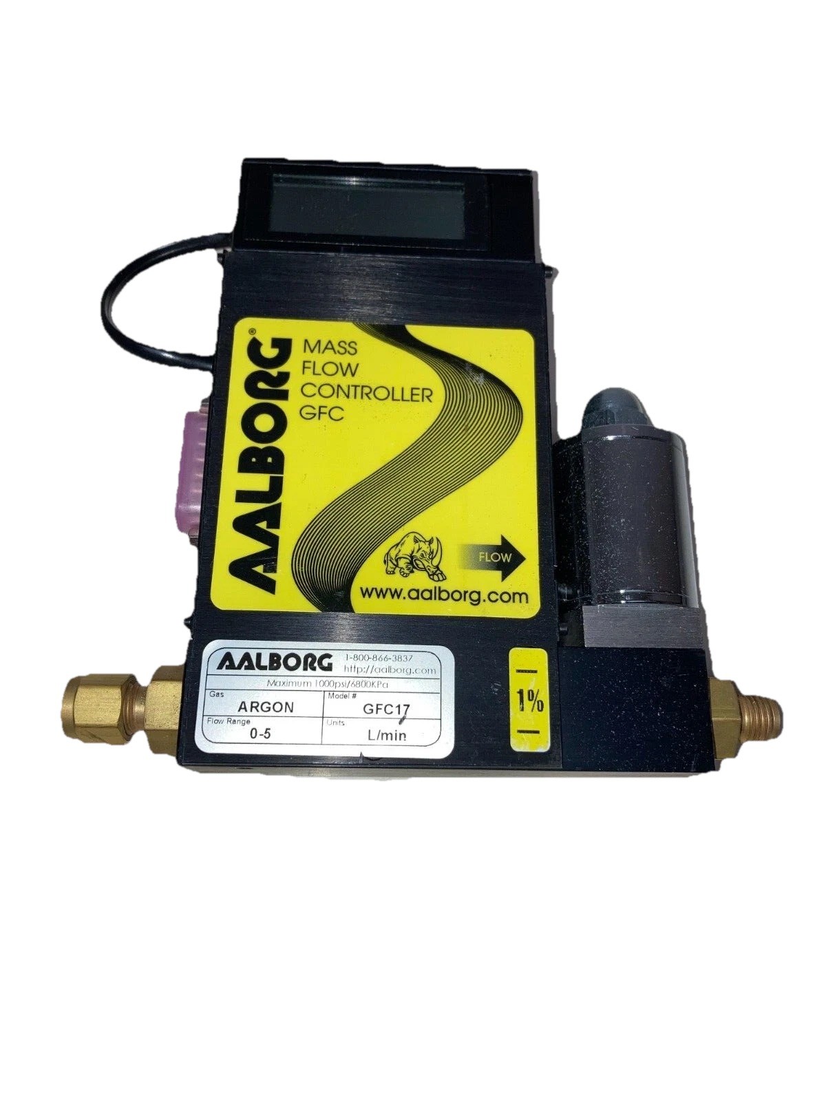 NEW AALBORG GFCS-010049 MASS FLOW CONTROLLER GFC17 0-5 L/min ARGON