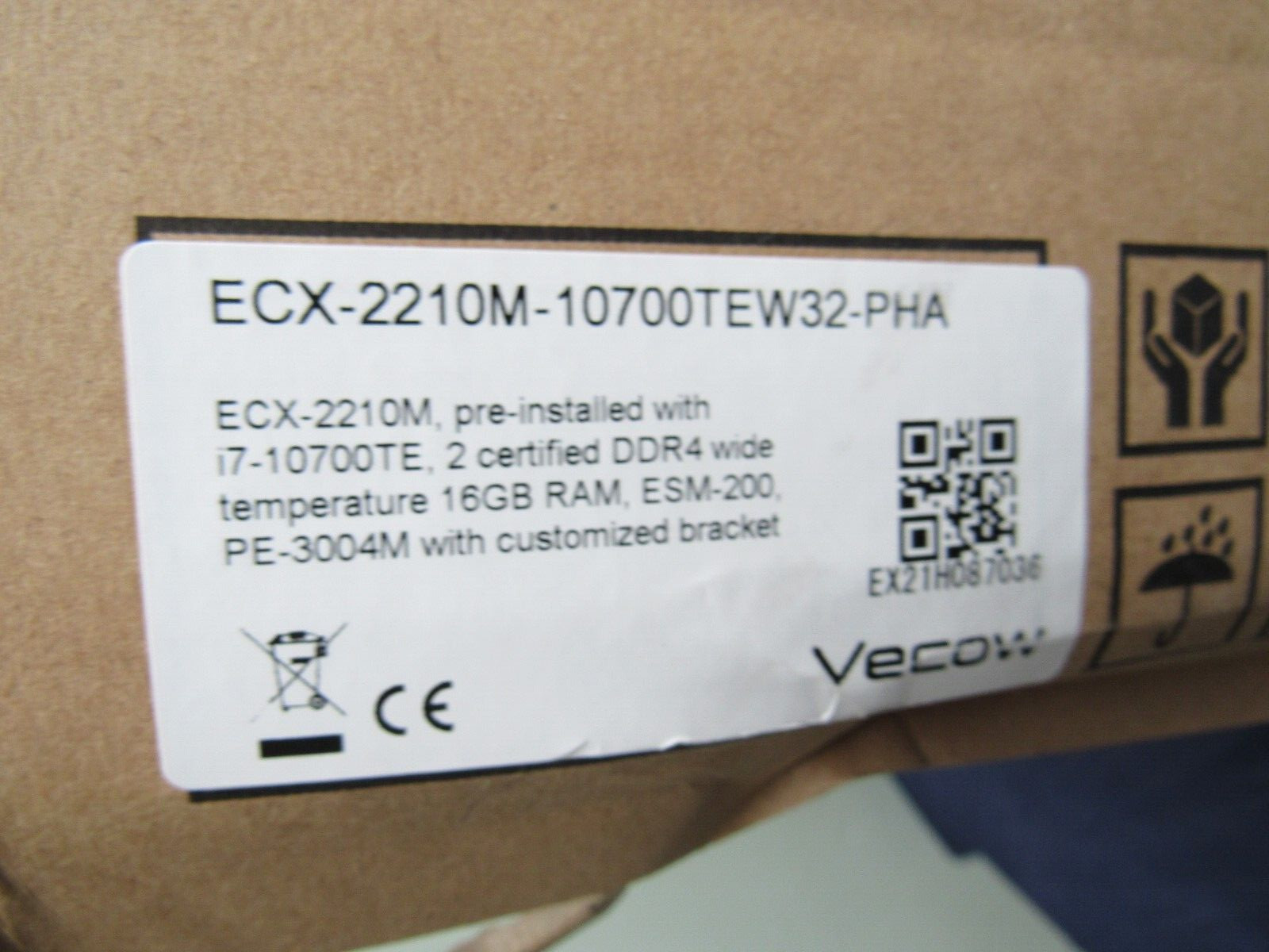Vecow ECX-2210M-10700TEW32-PHA Core Processor – 16GB RAM, ESM-200,PE-3004M