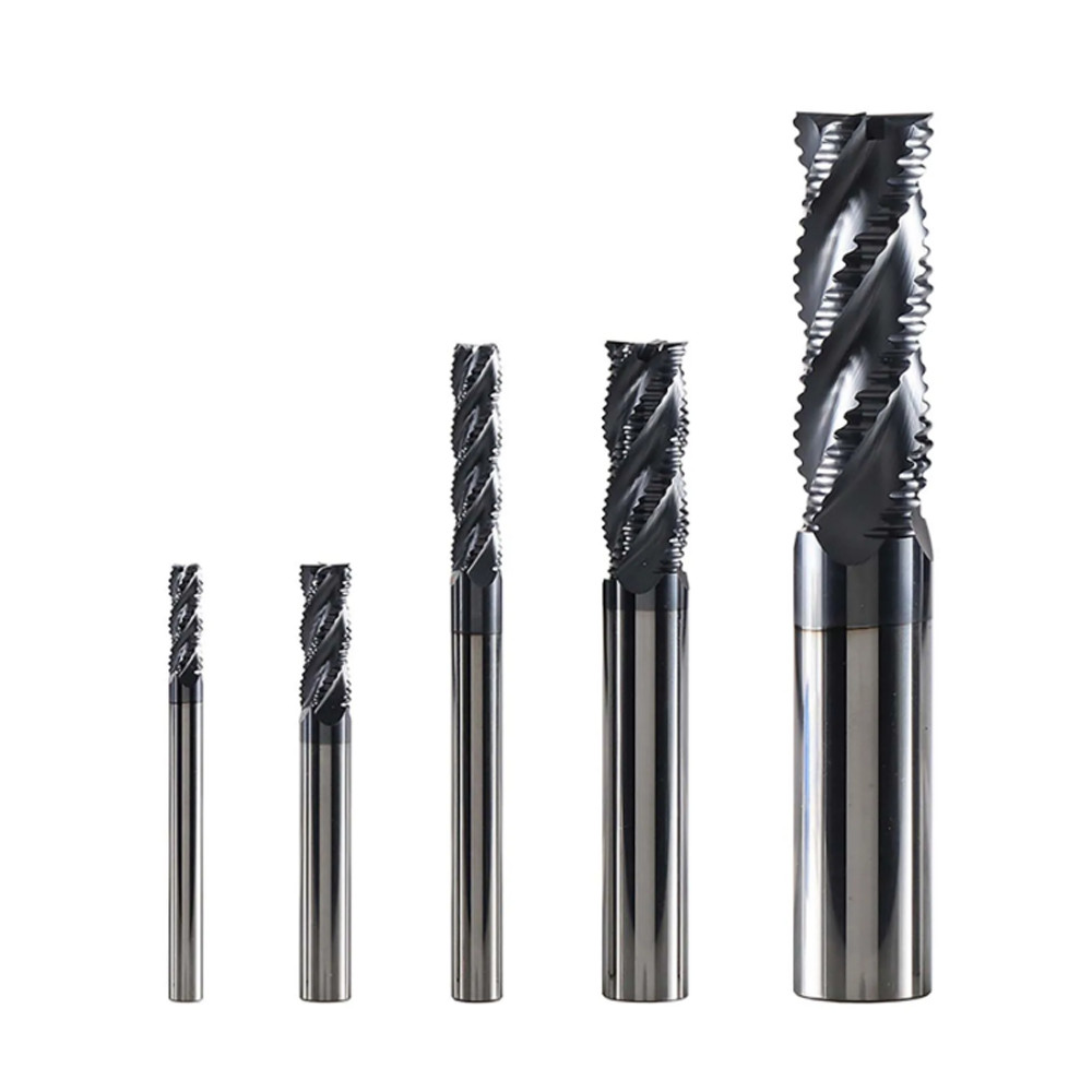 3mm-20mm 4 Flutes Solid Carbide Roughing End Mills – AlTiN Coated