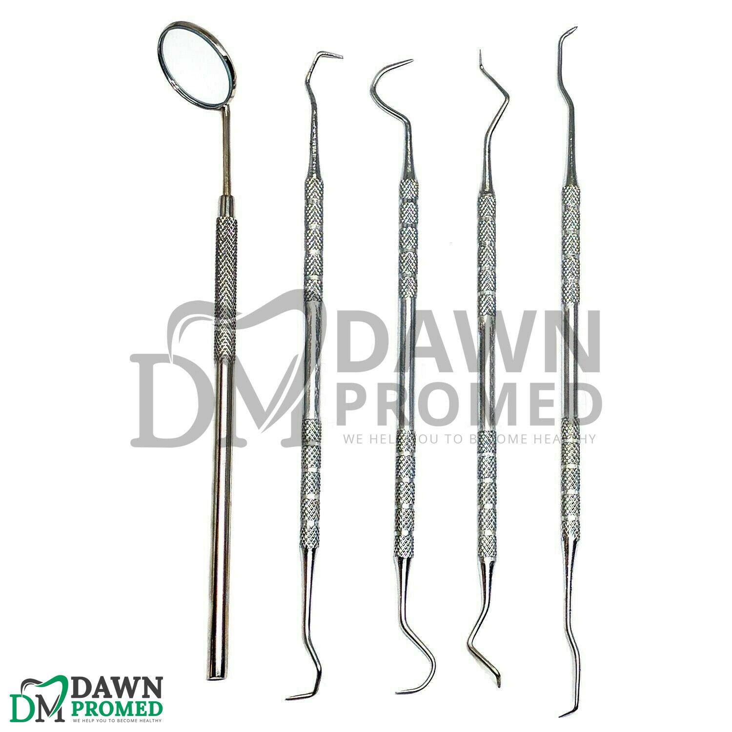Dental Pick & Mirror Tools Set Sculpture Instrument Oral Hygiene Kit German Gr