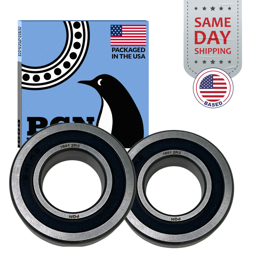 PGN (2 Pack) 1641-2RS Bearing – Lubricated Chrome Steel Sealed Ball Bearing