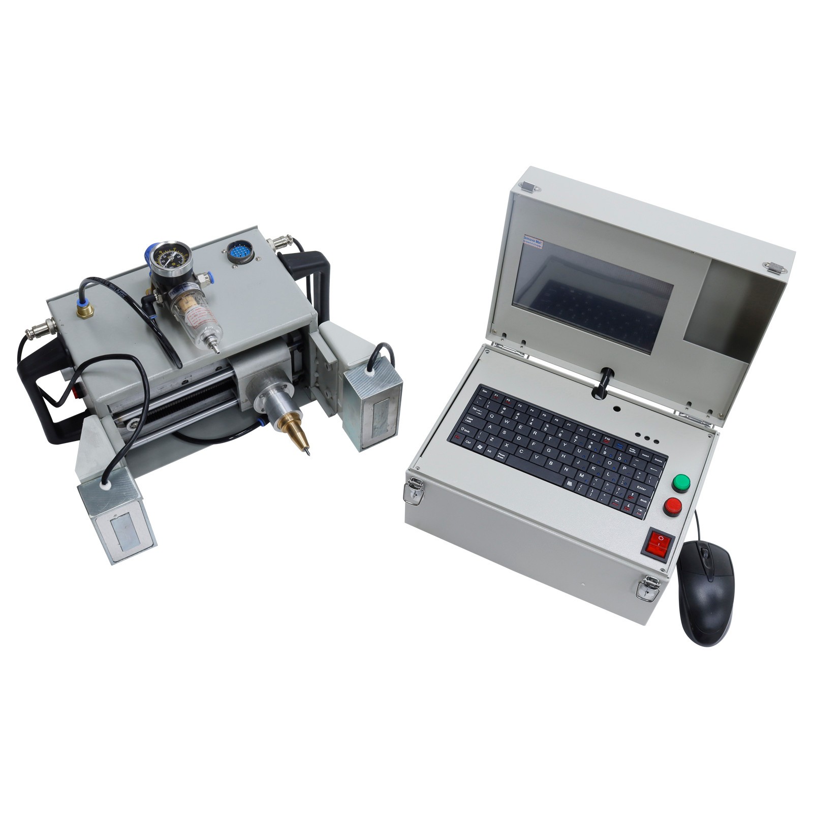 5.1×1.9 in Single Chip Pneumatic Handheld Dot Peen Marker Metal Engraver Coding