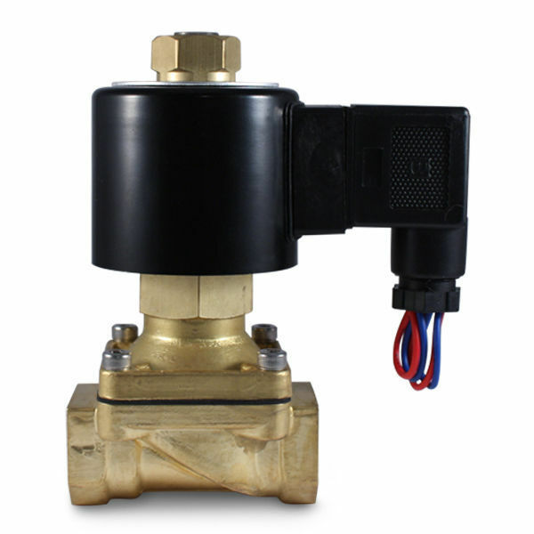 1/2″ 110V AC NORMALLY OPEN Electric Brass Solenoid Valve 110 120 Volts VAC, N/O