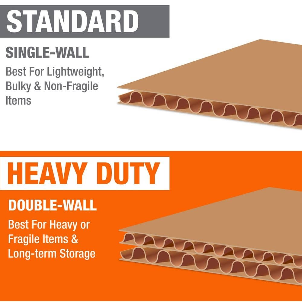 Medium Heavy Duty Moving, Shipping, Packing Box with Handles (10 Pack)