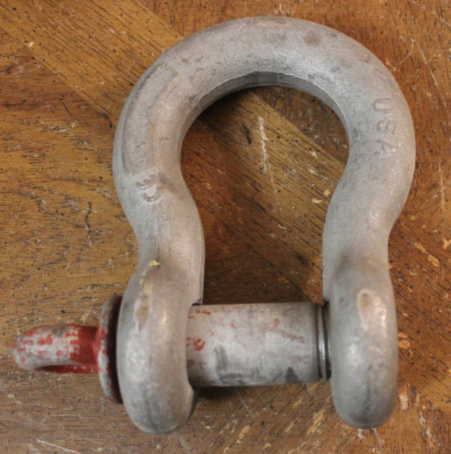 Crosby 1-1/8″ Screw Pin Anchor Shackle WLL 9-1/2 Ton Hot Dipped Galvanized Steel