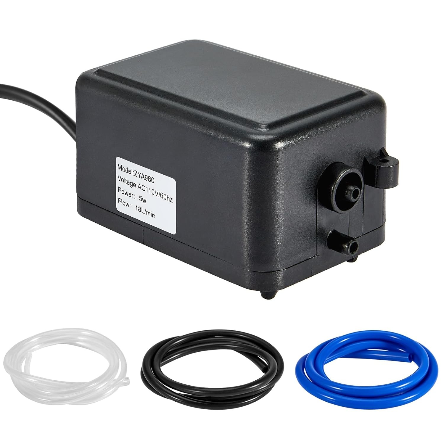 Lab Vacuum Pump Oilless Vacuum Pump with Switch 110W 18L/Min with 3 Hose Sizes