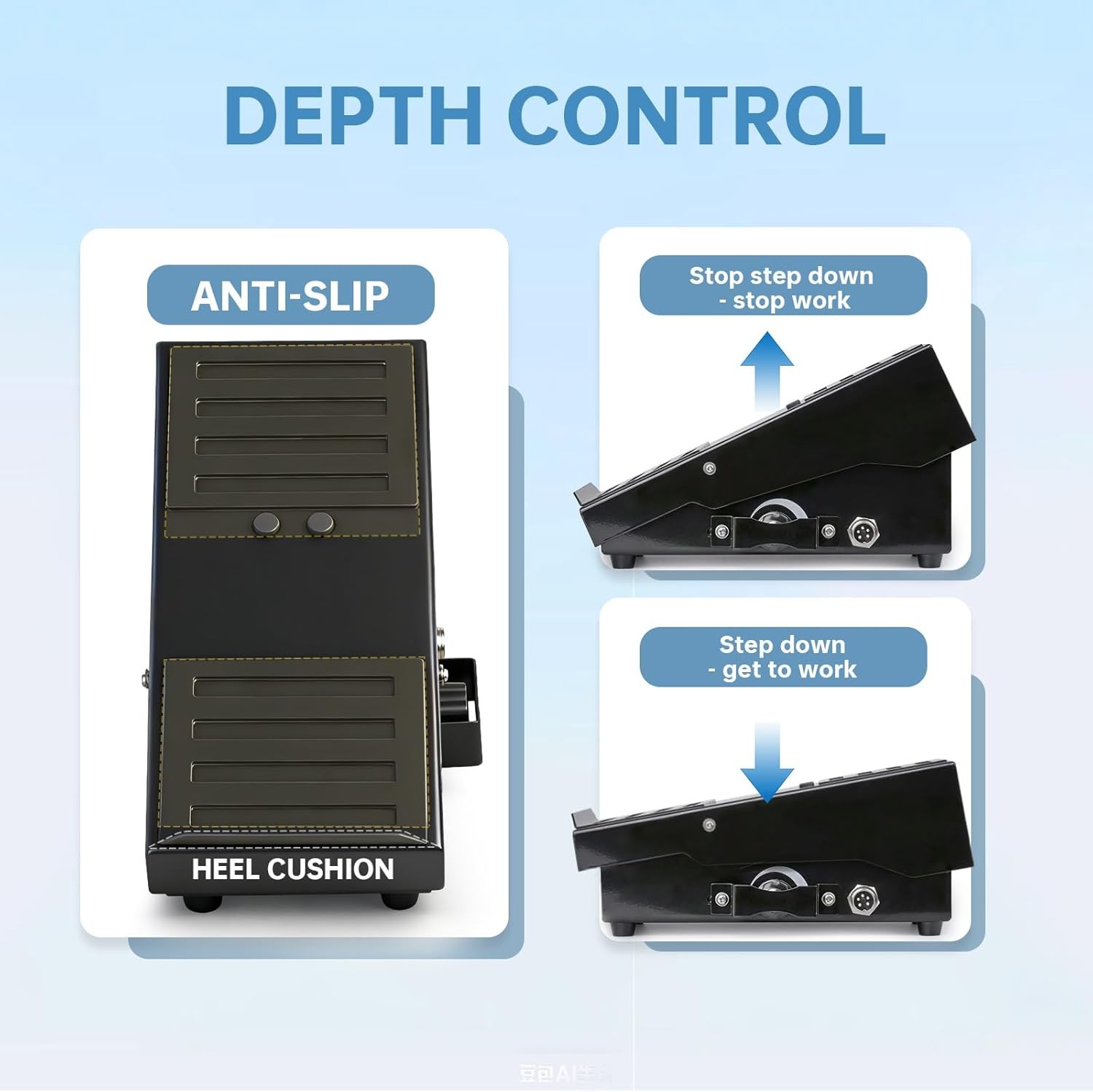 TIG 5-Pin Welding Foot Pedal, Compatible with TIG-200P ACDC TIG-205P YWT-200DC,
